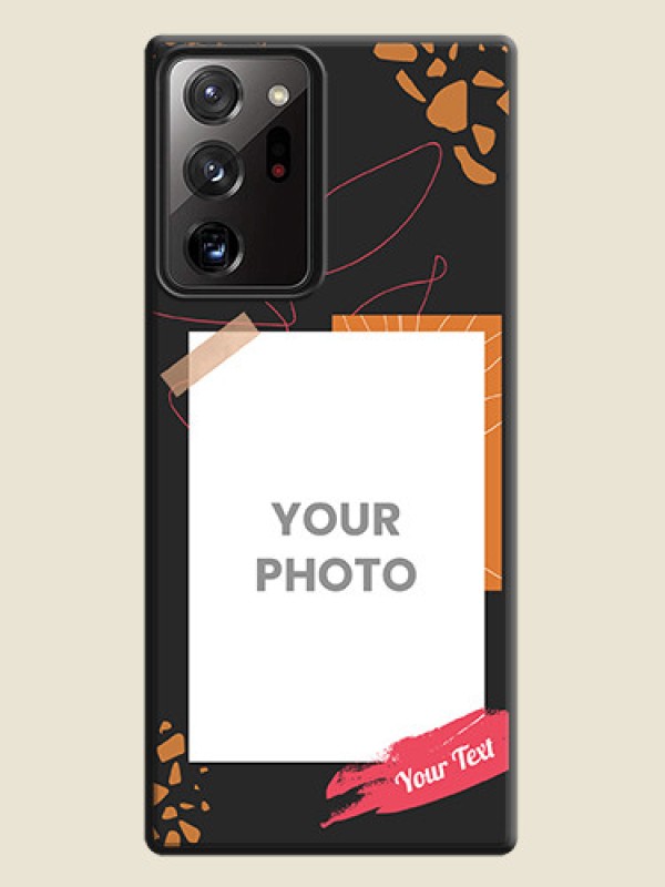 Custom Orange Photo Frame on Space Black Custom Soft Matte Phone Back Cover - Galaxy Note 20 Ultra - alternate view