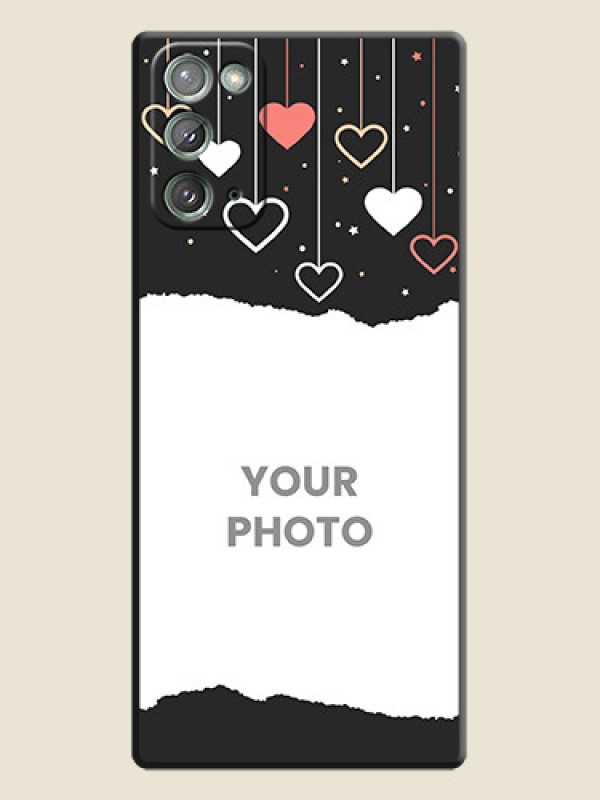 Custom Love Hangings with Splash Wave Picture on Space Black Custom Soft Matte Phone Back Cover - Galaxy Note 20 - alternate view