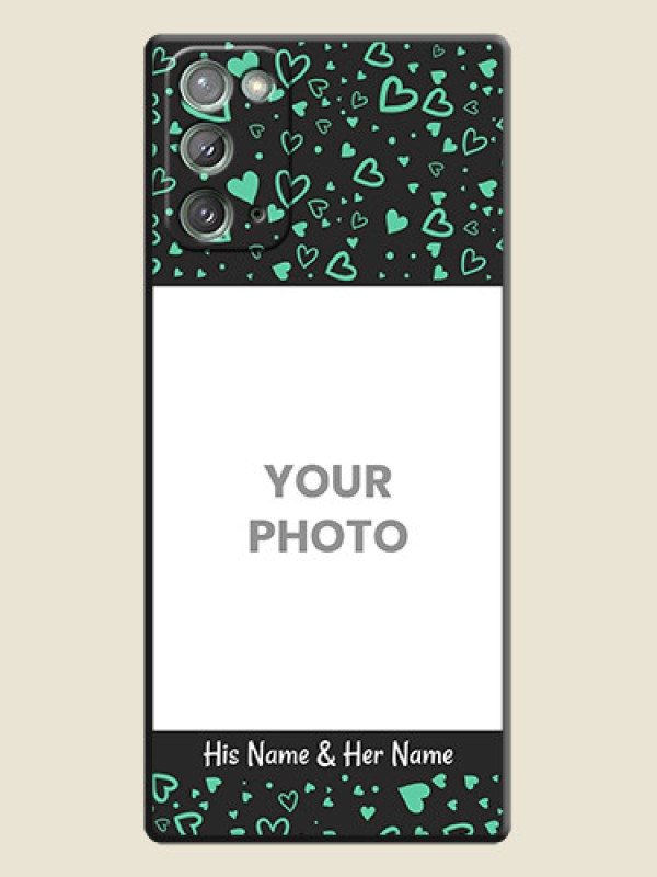 Custom Sea Green Indefinite Love Pattern - Photo on Space Black Soft Matte Mobile Cover - Galaxy Note 20 - alternate view