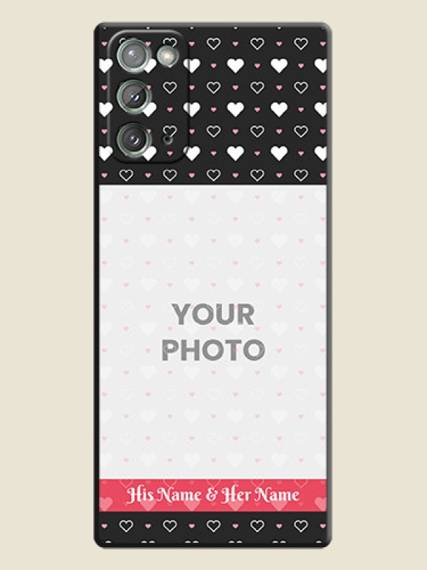 Custom White Color Love Symbols with Text Design - Photo on Space Black Soft Matte Phone Cover - Galaxy Note 20 - alternate view