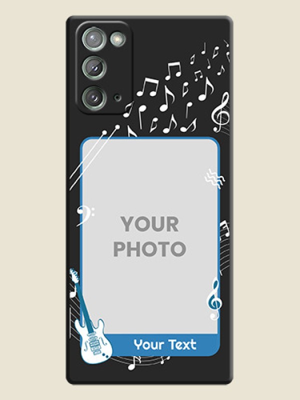 Custom Musical Theme Design with Text - Photo on Space Black Soft Matte Mobile Case - Galaxy Note 20 - alternate view
