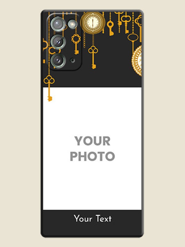 Custom Decorative Design with Text on Space Black Custom Soft Matte Back Cover - Galaxy Note 20 - alternate view