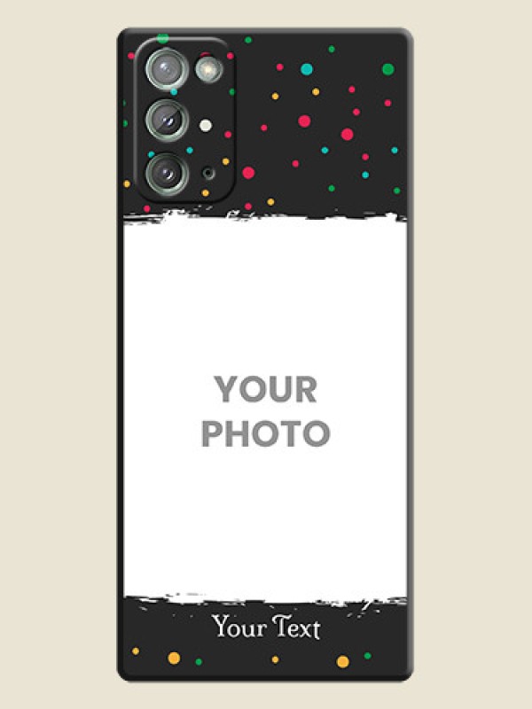 Custom Multicolor Dotted Pattern with Text on Space Black Custom Soft Matte Phone Back Cover - Galaxy Note 20 - alternate view
