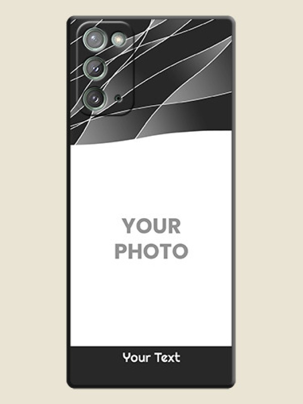 Custom Mixed Wave Lines - Photo on Space Black Soft Matte Mobile Cover - Galaxy Note 20 - alternate view