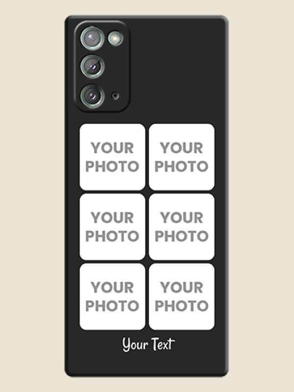 Custom Floral Art with 6 Image Holder - Photo on Space Black Soft Matte Mobile Case - Galaxy Note 20 - alternate view