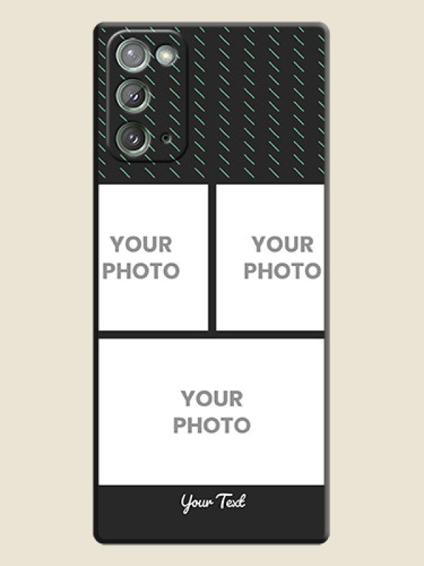 Custom Cross Dotted Pattern with 2 Image Holder  on Personalised Space Black Soft Matte Cases - Galaxy Note 20 - alternate view