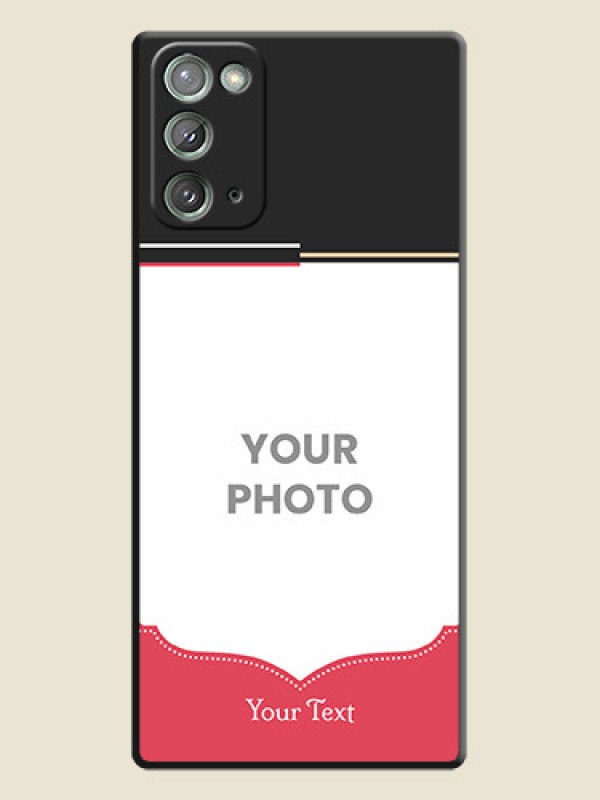 Custom Classic Plain Design with Name - Photo on Space Black Soft Matte Phone Cover - Galaxy Note 20 - alternate view