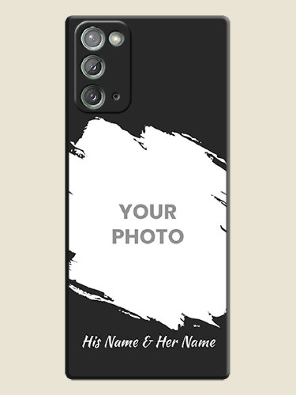 Custom Grunge Brush Strokes - Photo on Space Black Soft Matte Back Cover - Galaxy Note 20 - alternate view