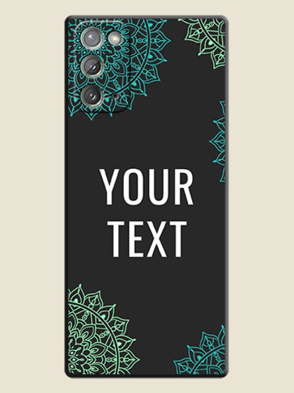 Custom Your Name with Floral Design on Space Black Custom Soft Matte Back Cover - Galaxy Note 20 - alternate view