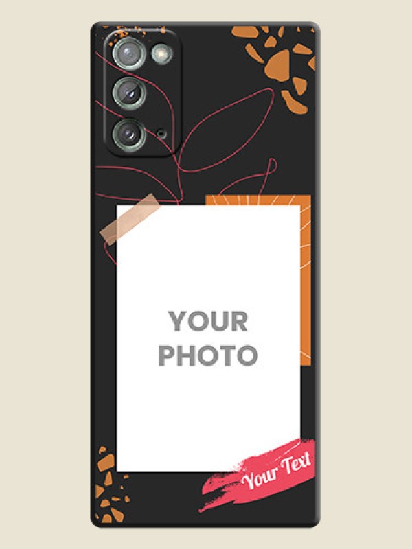 Custom Orange Photo Frame on Space Black Custom Soft Matte Phone Back Cover - Galaxy Note 20 - alternate view