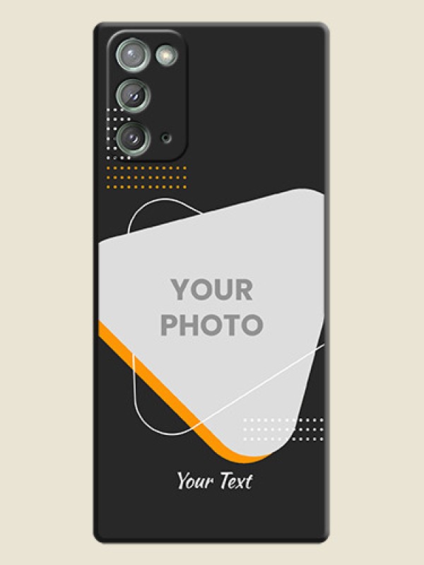 Custom Yellow Triangle - Photo on Space Black Soft Matte Phone Cover - Galaxy Note 20 - alternate view