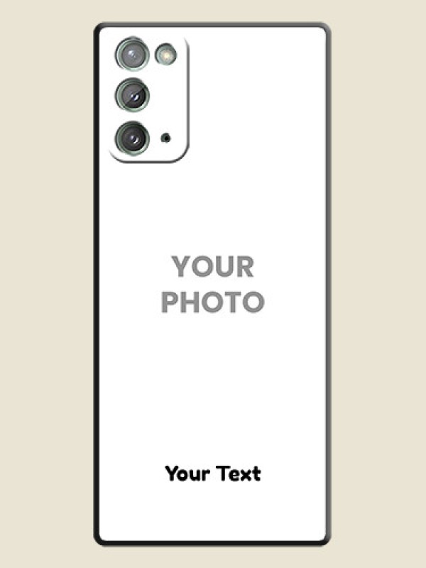 Custom Full Single Pic Upload With Text On Space Black Personalized Soft Matte Phone Covers -Samsung Galaxy Note 20 - alternate view