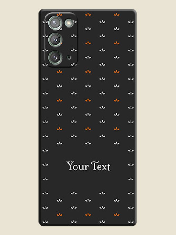 Custom Simple Pattern With Custom Text On Space Black Personalized Soft Matte Phone Covers -Samsung Galaxy Note 20 - alternate view