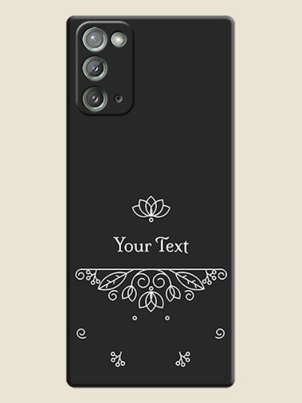 Custom Lotus Garden Custom Text On Space Black Personalized Soft Matte Phone Covers -Samsung Galaxy Note 20 - alternate view