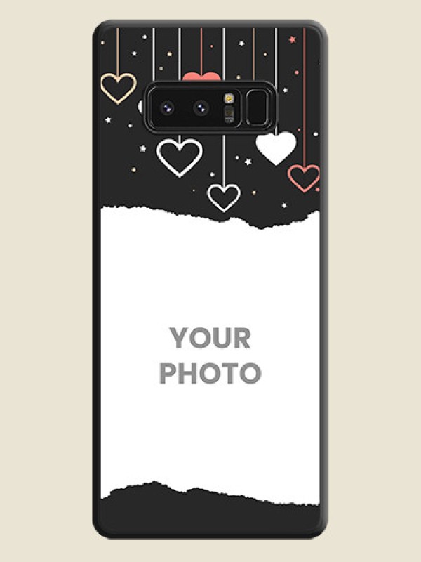 Custom Love Hangings with Splash Wave Picture on Space Black Custom Soft Matte Phone Back Cover - Galaxy Note 8 - alternate view