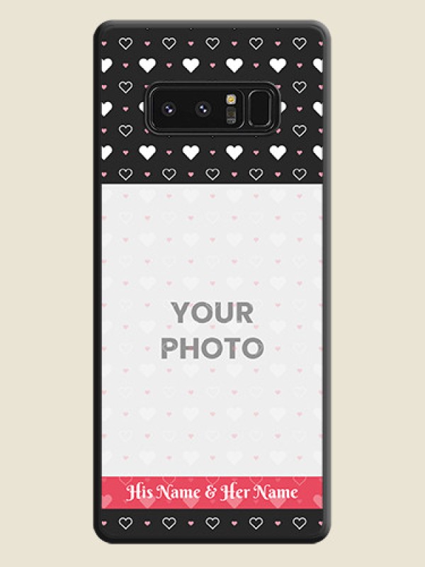 Custom White Color Love Symbols with Text Design on Photo on Space Black Soft Matte Phone Cover - Galaxy Note 8 - alternate view