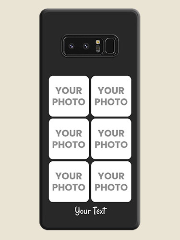 Custom Floral Art with 6 Image Holder on Photo on Space Black Soft Matte Mobile Case - Galaxy Note 8 - alternate view