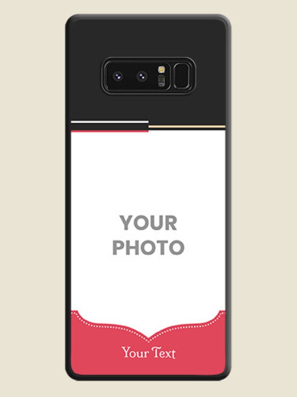 Custom Classic Plain Design with Name on Photo on Space Black Soft Matte Phone Cover - Galaxy Note 8 - alternate view