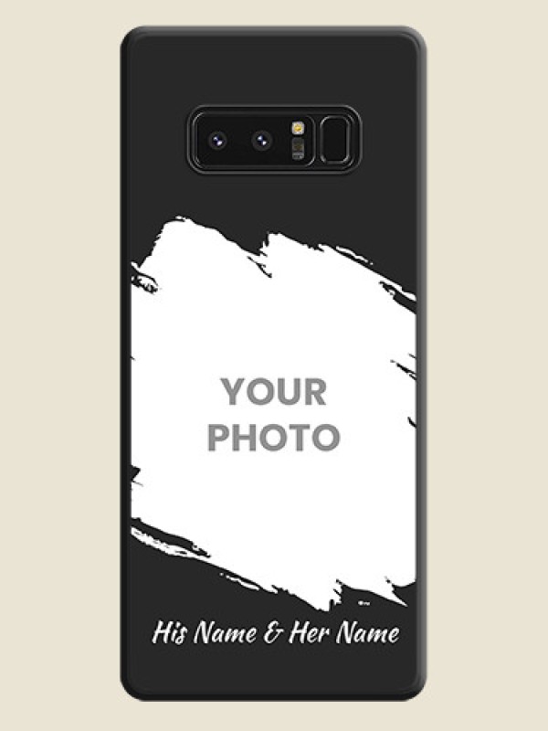 Custom Grunge Brush Strokes on Photo on Space Black Soft Matte Back Cover - Galaxy Note 8 - alternate view