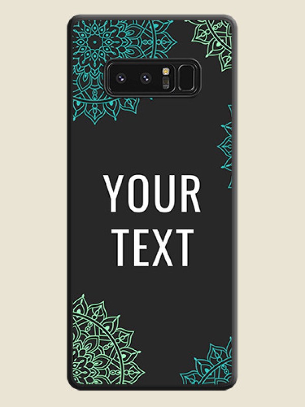 Custom Your Name with Floral Design on Space Black Custom Soft Matte Back Cover - Galaxy Note 8 - alternate view