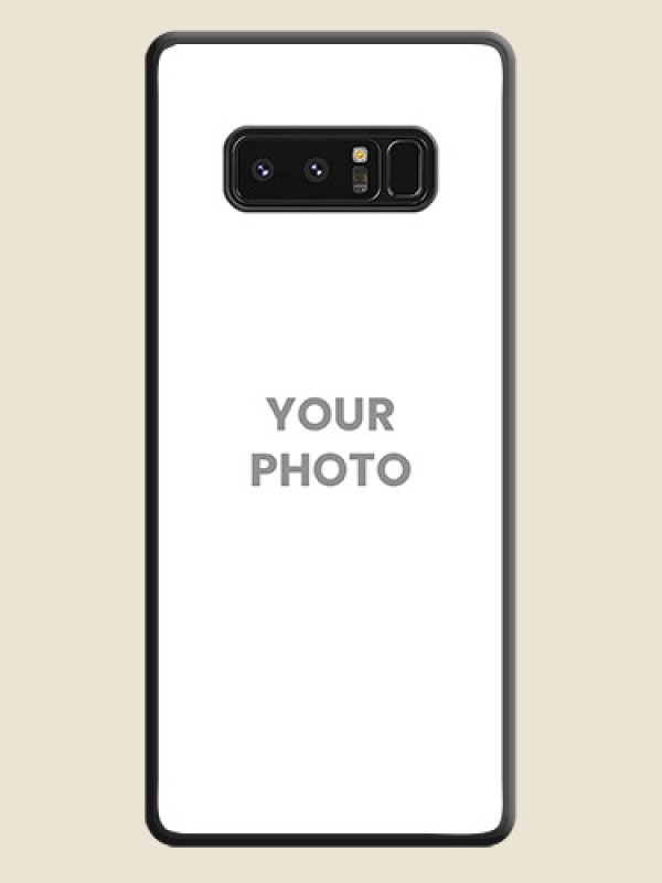 Custom Full Single Pic Upload On Space Black Personalized Soft Matte Phone Covers -Samsung Galaxy Note 8 - alternate view