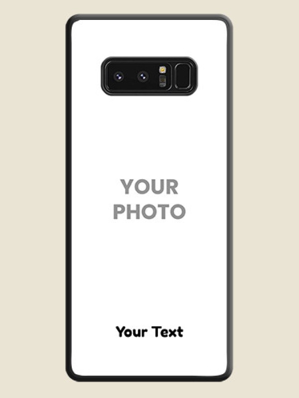 Custom Full Single Pic Upload With Text On Space Black Personalized Soft Matte Phone Covers -Samsung Galaxy Note 8 - alternate view