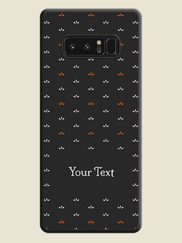 Custom Simple Pattern With Custom Text On Space Black Personalized Soft Matte Phone Covers -Samsung Galaxy Note 8 - alternate view