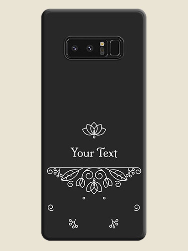 Custom Lotus Garden Custom Text On Space Black Personalized Soft Matte Phone Covers -Samsung Galaxy Note 8 - alternate view