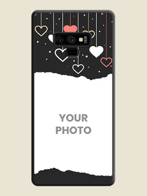 Custom Love Hangings with Splash Wave Picture on Space Black Custom Soft Matte Phone Back Cover - Galaxy Note 9 - alternate view