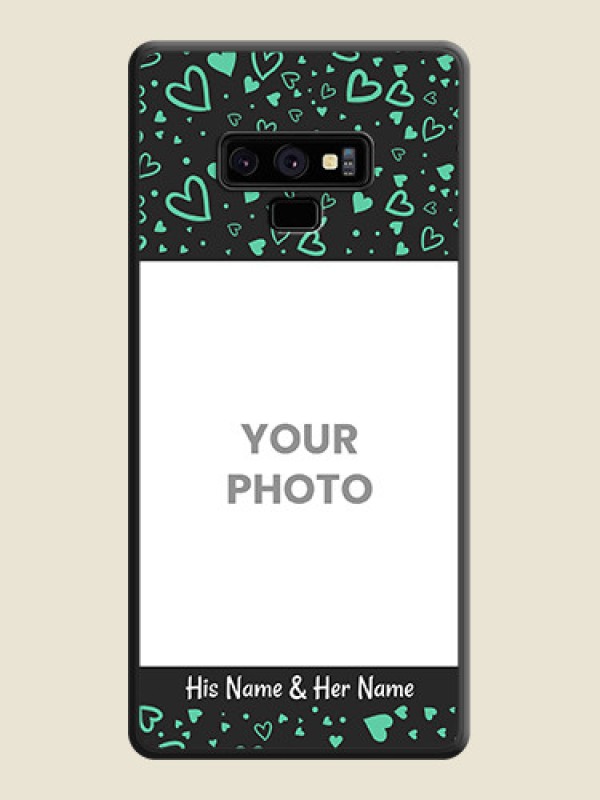 Custom Sea Green Indefinite Love Pattern on Photo on Space Black Soft Matte Mobile Cover - Galaxy Note 9 - alternate view