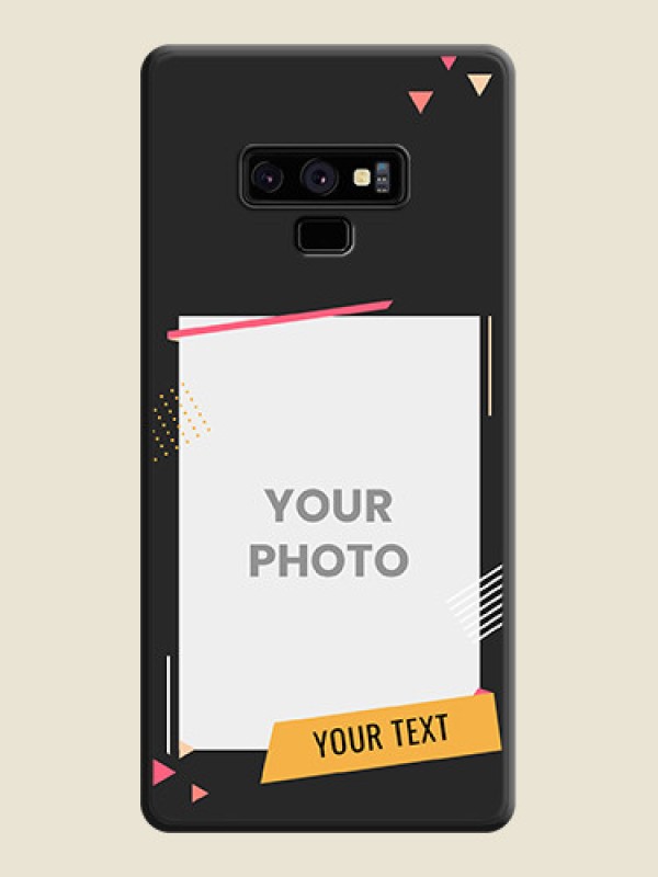 Custom Photo Frame with Triangle Small Dots on Photo on Space Black Soft Matte Back Cover - Galaxy Note 9 - alternate view
