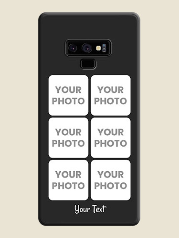 Custom Floral Art with 6 Image Holder on Photo on Space Black Soft Matte Mobile Case - Galaxy Note 9 - alternate view