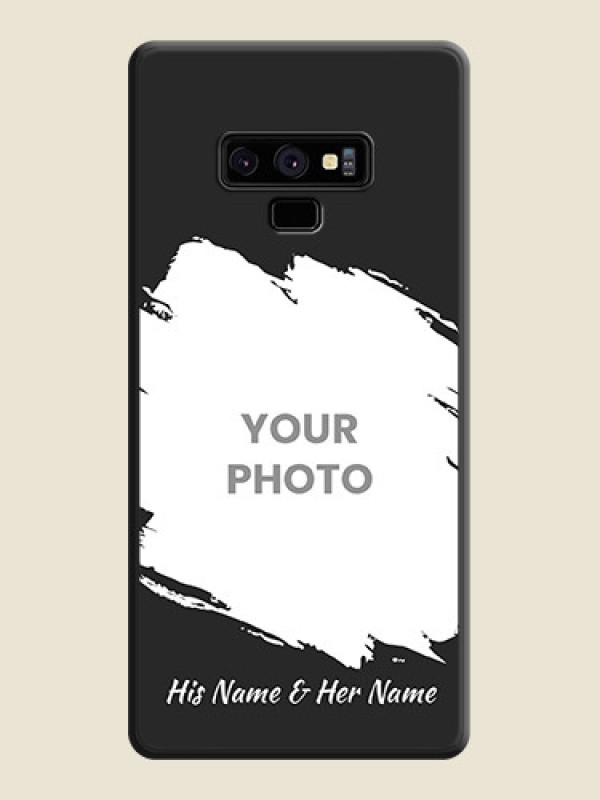 Custom Grunge Brush Strokes on Photo on Space Black Soft Matte Back Cover - Galaxy Note 9 - alternate view