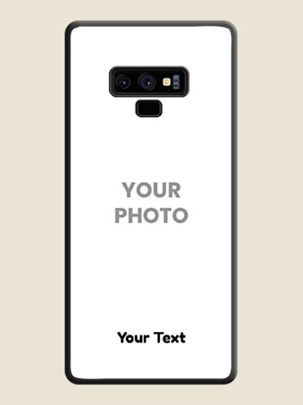Custom Full Single Pic Upload With Text On Space Black Personalized Soft Matte Phone Covers -Samsung Galaxy Note 9 - alternate view