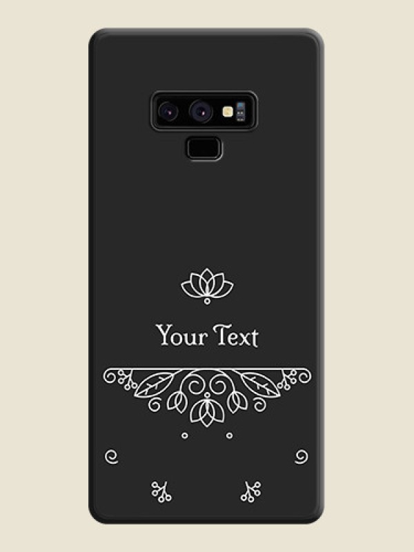 Custom Lotus Garden Custom Text On Space Black Personalized Soft Matte Phone Covers -Samsung Galaxy Note 9 - alternate view