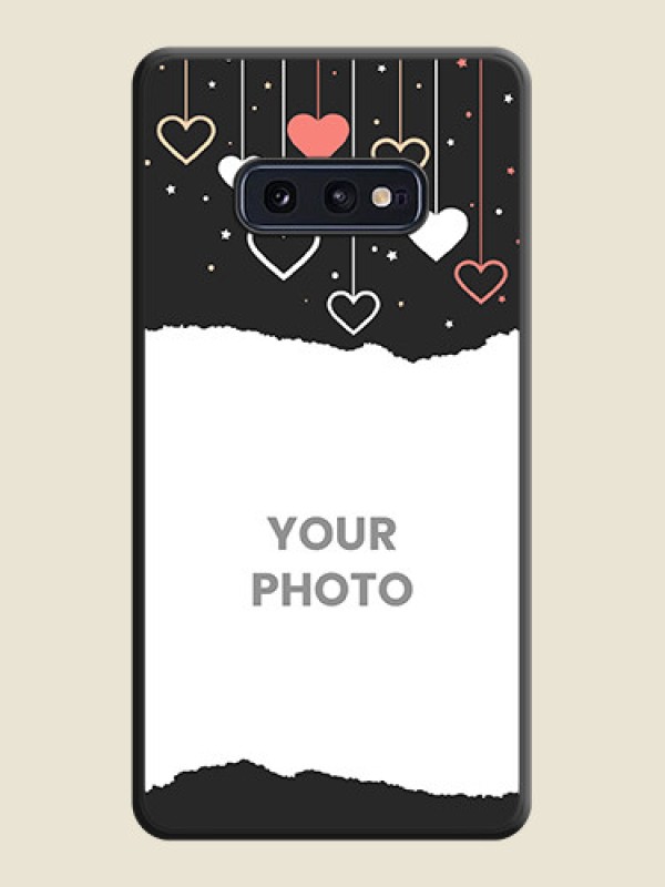 Custom Love Hangings with Splash Wave Picture on Space Black Custom Soft Matte Phone Back Cover - Galaxy S10E - alternate view
