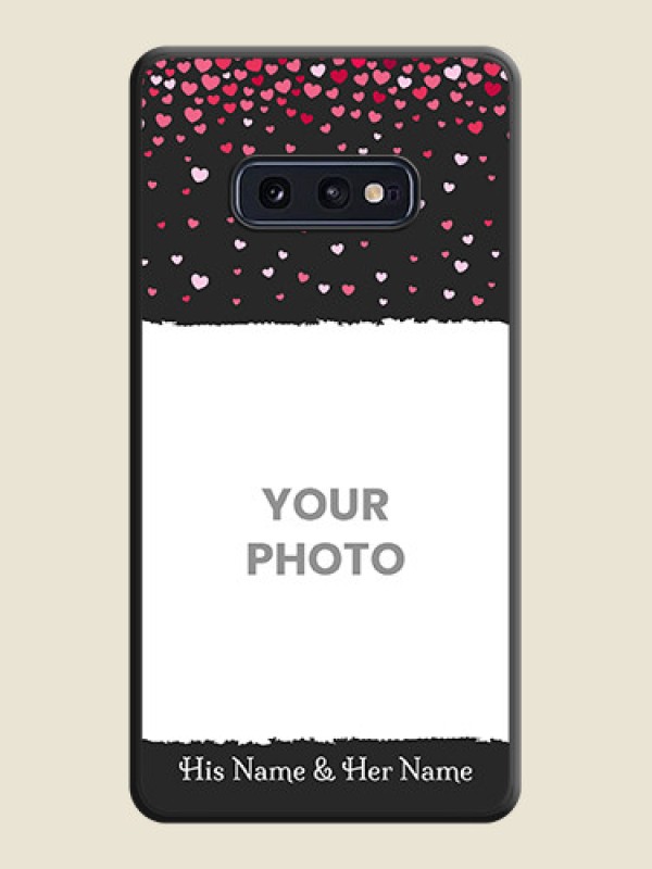 Custom Fall in Love with Your Partner  on Photo on Space Black Soft Matte Phone Cover - Galaxy S10E - alternate view