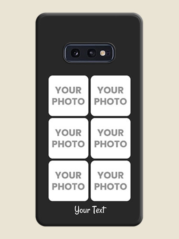 Custom Floral Art with 6 Image Holder on Photo on Space Black Soft Matte Mobile Case - Galaxy S10E - alternate view