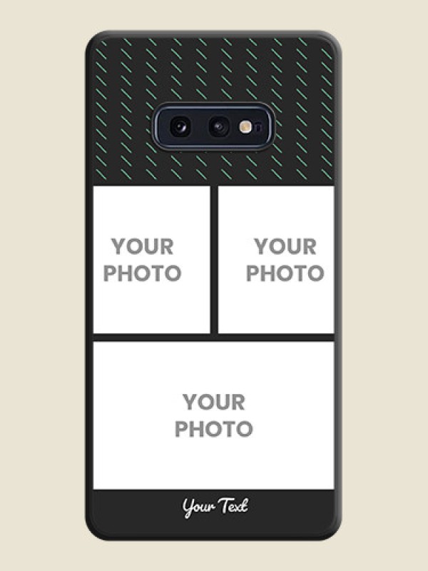 Custom Cross Dotted Pattern with 2 Image Holder  on Personalised Space Black Soft Matte Cases - Galaxy S10E - alternate view