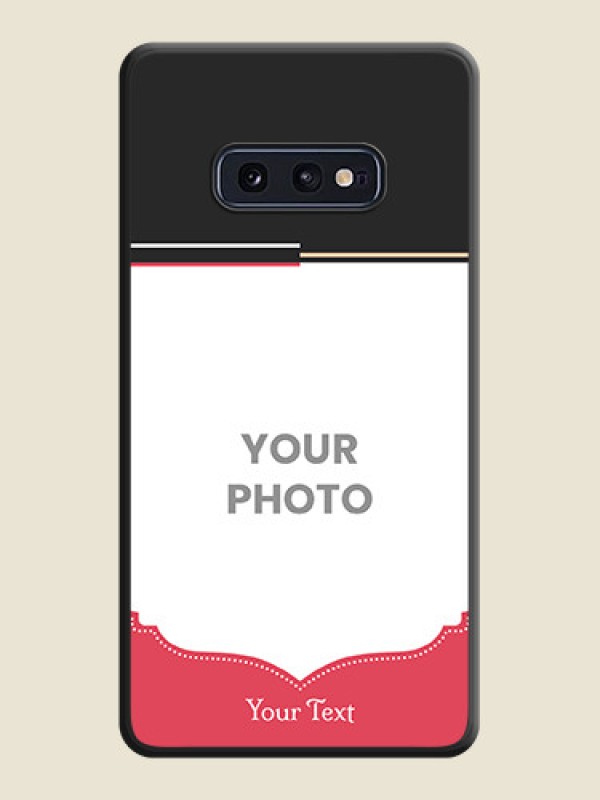 Custom Classic Plain Design with Name on Photo on Space Black Soft Matte Phone Cover - Galaxy S10E - alternate view
