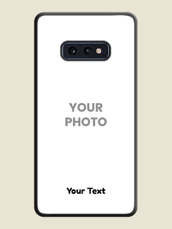Custom Full Single Pic Upload With Text On Space Black Personalized Soft Matte Phone Covers -Samsung Galaxy S10 E - alternate view