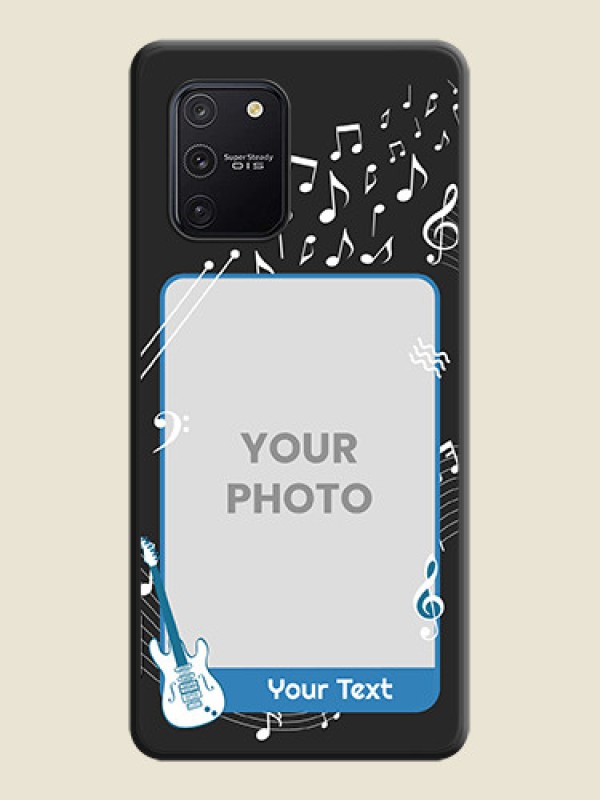 Custom Musical Theme Design with Text on Photo on Space Black Soft Matte Mobile Case - Galaxy S10 Lite - alternate view