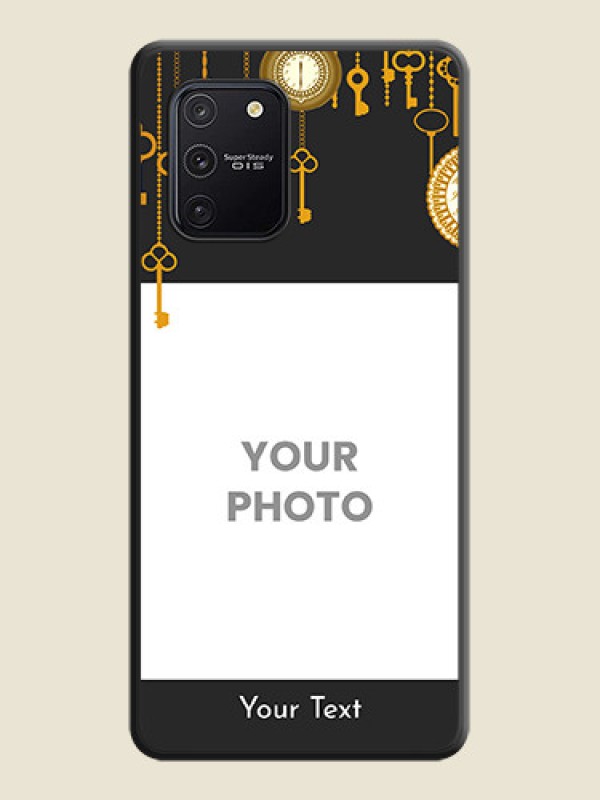 Custom Decorative Design with Text on Space Black Custom Soft Matte Back Cover - Galaxy S10 Lite - alternate view