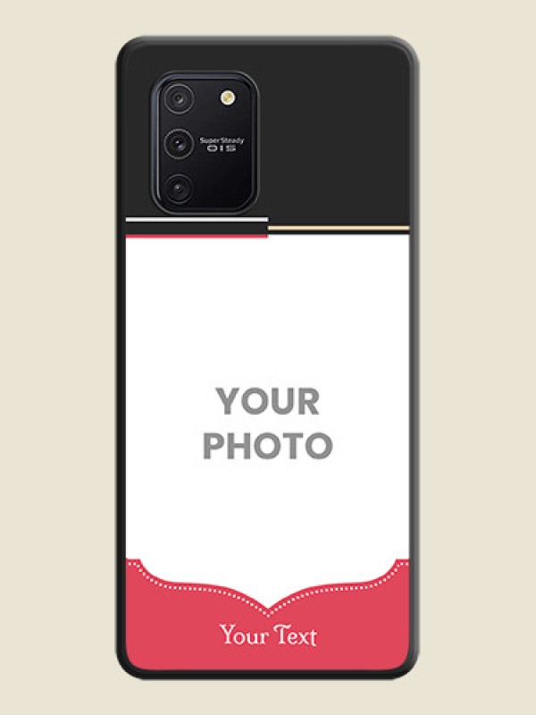 Custom Classic Plain Design with Name on Photo on Space Black Soft Matte Phone Cover - Galaxy S10 Lite - alternate view