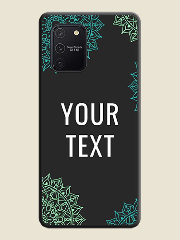 Custom Your Name with Floral Design on Space Black Custom Soft Matte Back Cover - Galaxy S10 Lite - alternate view