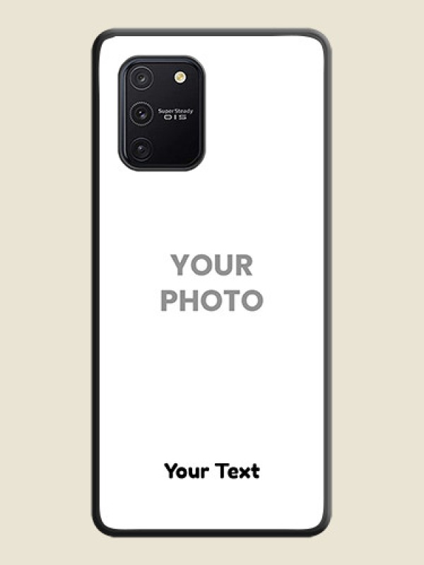 Custom Full Single Pic Upload With Text On Space Black Personalized Soft Matte Phone Covers -Samsung Galaxy S10 Lite - alternate view