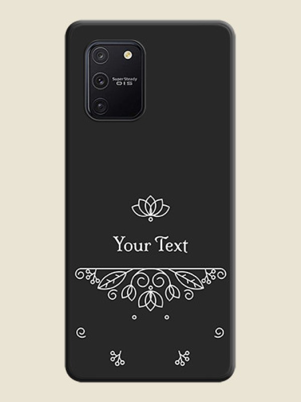 Custom Lotus Garden Custom Text On Space Black Personalized Soft Matte Phone Covers -Samsung Galaxy S10 Lite - alternate view