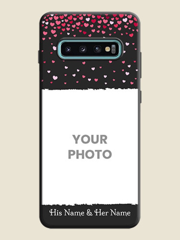 Custom Fall in Love with Your Partner  - Photo on Space Black Soft Matte Phone Cover - Galaxy S10 Plus - alternate view