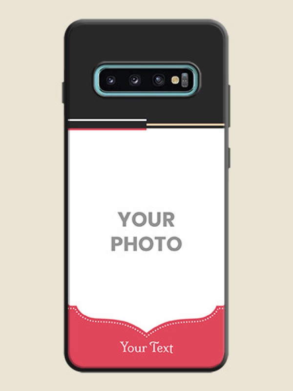 Custom Classic Plain Design with Name - Photo on Space Black Soft Matte Phone Cover - Galaxy S10 Plus - alternate view