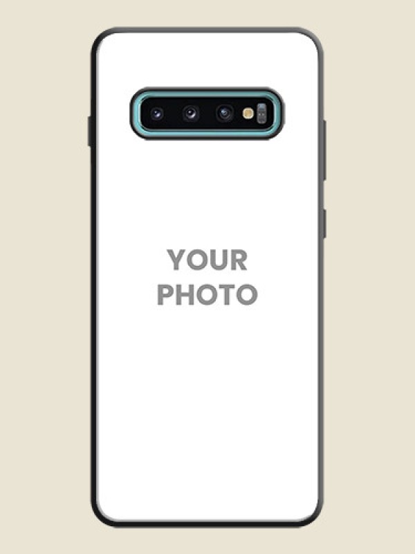 Custom Full Single Pic Upload On Space Black Personalized Soft Matte Phone Covers -Samsung Galaxy S10 Plus - alternate view